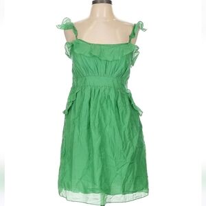 Aryeh Spring Dress, Cotton-Silk Apple Green Size L